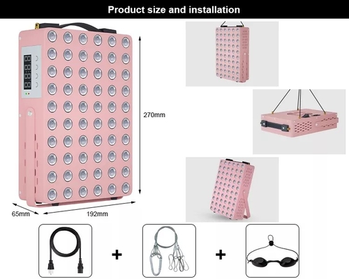 Red light therapy Device, 660nm red light and 850nm infrared LED light therapy, with timer and remote control