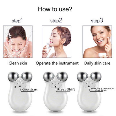 Skin Tightening Facial Beauty Device 800mAh Microcurrent Face Roller