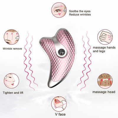 Portable Vibration Facial Beauty Device Electric Gua Sha For Face Slimming