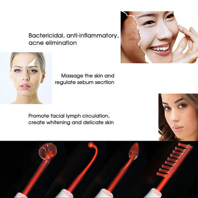Portable High Frequency Acne Wand Remove Spot Scar With Glass Tube Skin Tightening