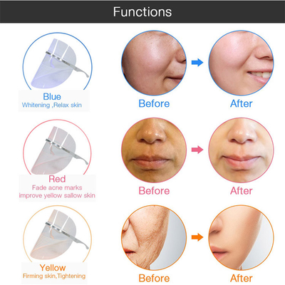 3 Color LED Photon Therapy Machine Skin Rejuvenation Facial Mask
