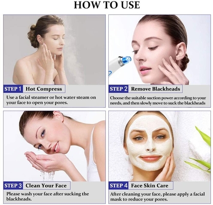 Vacuum Electric Suction Facial Comedo Acne Blackhead Remover Extractor Tool