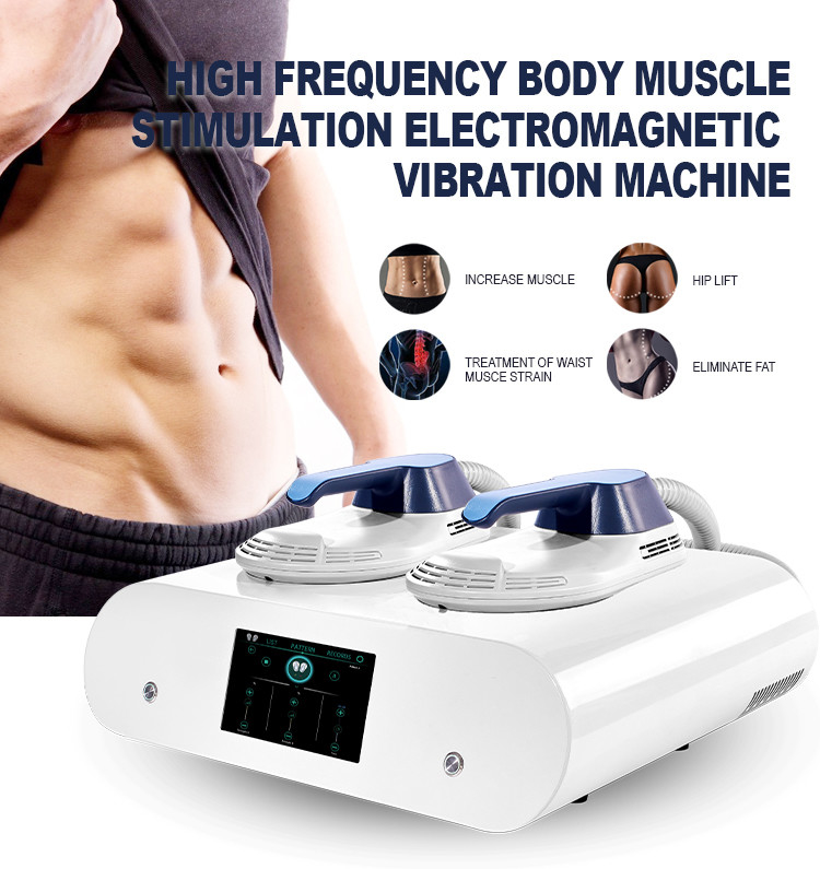 Portable ems body sculpting machine home use 2 handles cellulite reduction rf skin tightening body sculpting machine